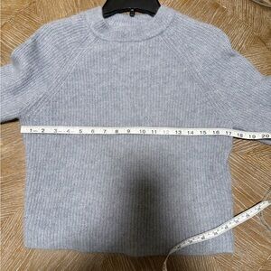 Zara Light Gray Raised Crew neck Sweater